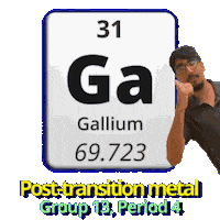 Ga Gallium Sticker