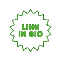 Grawewohnen green spinning link in bio button Sticker