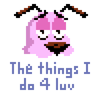 Courage The Cowardly Dog Pixel Art Sticker