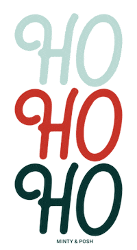 Ho Ho Ho Christmas Sticker by Minty & Posh