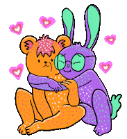 I Love You Hug Sticker by Nick Ybarra