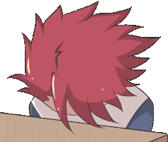 Frustrated Head Sticker by Jin