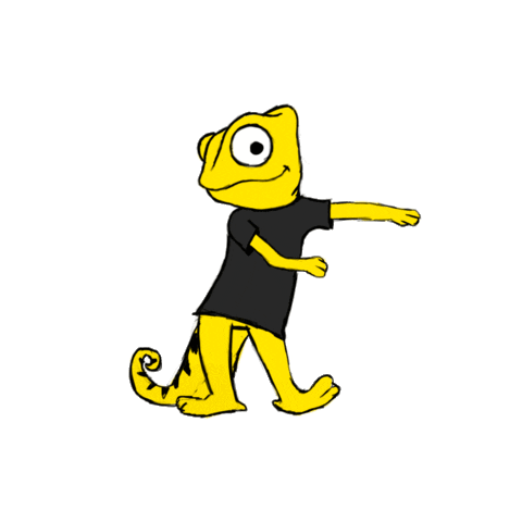 PapoDesign giphyupload dancing chameleon papito Sticker
