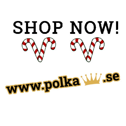 Polkaprinsen red white crown candy Sticker
