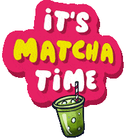 Green Tea Time Sticker
