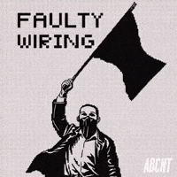 ABCNT glitch leadership forward black flag GIF
