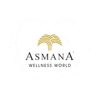 Asmana_Wellness_World love heart logo gold Sticker