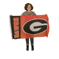 Georgia Bulldogs Flag Sticker by University of Georgia