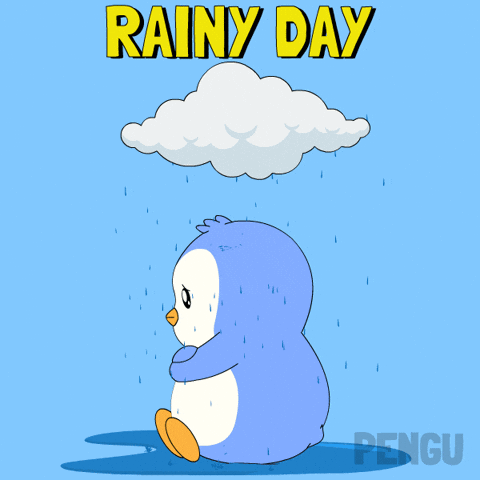 Sad Rainy Day GIF by Pudgy Penguins