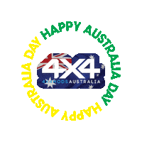 4x4MA 4x4 4wd australia day australiaday Sticker