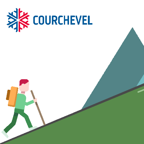 COURCHEVEL giphyupload hiking randonnee courchevel Sticker