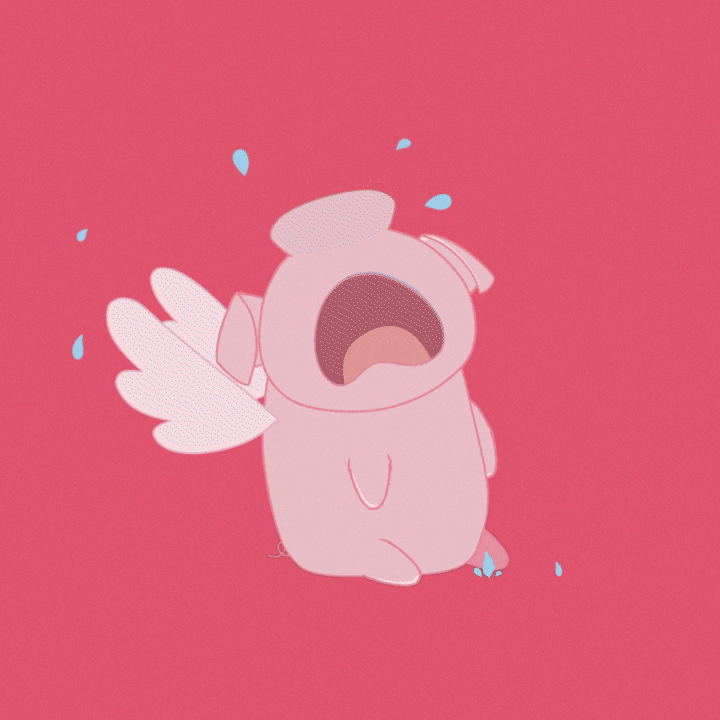Sad Flying Pig GIF by PositivelyPigasus