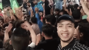 Crowd Celebrates in Gaza as Ceasefire Comes Into Effect