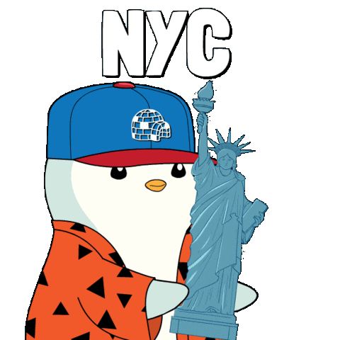 New York Penguin Sticker by Pudgy Penguins