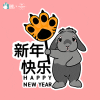 New Year Bunny GIF by the3bunnies.co