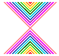 joyfuljuly pixel pink rainbow blue Sticker