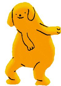 Happy Fat Dog Sticker by Neil Sanders