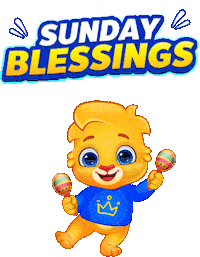 Blessed Day Dancing Sticker by Lucas and Friends by RV AppStudios