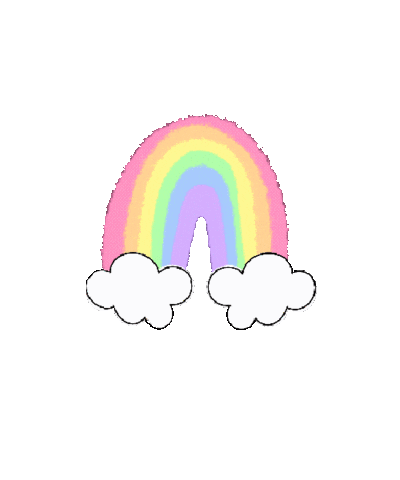 Risaarenee kawaii rainbow pride baby girl Sticker