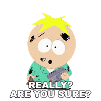 Butters Are You Sure Sticker by South Park