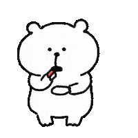 Bear Eating Sticker by yoyoyon