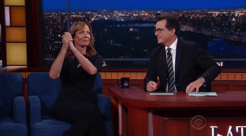 allison janney GIF by The Late Show With Stephen Colbert
