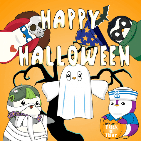 Trick Or Treat Halloween GIF by Pudgy Penguins