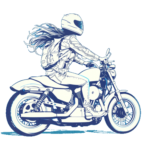 motolady bike wind babe motorcycle Sticker