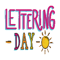 Day Lettering Sticker