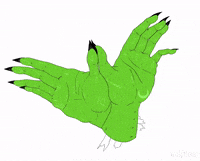 TheDarkSideOfThePrint halloween magic bird hands GIF