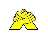 Hand In Hand Unity Sticker by ARTIFACTS