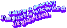 Awkward Party Sticker by AnimatedText