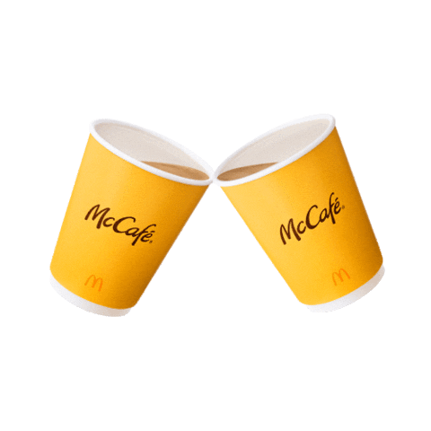 mcdonaldsdanmark giphyupload latte kaffe skal Sticker