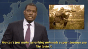michael che you cant just make terrorizing animals a sport because you like to do it GIF by Saturday Night Live