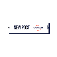 cmacgm new blue white red Sticker