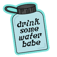 Stay Hydrated Water Bottle Sticker by Peach Bum