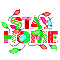 Stay Home Merry Christmas Sticker by INTO ACTION