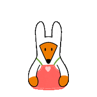 foxbrush_ fox joy rabbit happiness Sticker