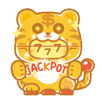 panbandfriends bear winner tiger lucky Sticker