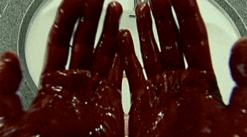 death bloody hands GIF