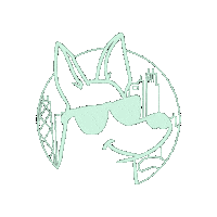 PawsForWalks dog green dog walker pet sitter Sticker