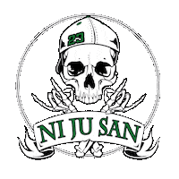 NiJuSan rock band metal skull Sticker