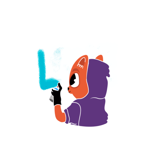 Cat Sticker by @gallegoseba