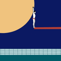 sophievillaillustrations pool dive swimming pool sophievillaillustrations GIF