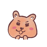YumiPika scary bear scream cutie Sticker