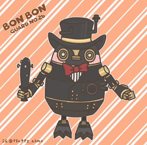 Bon Bon Dance GIF by Fluffy the Thunder God 雷神阿毛