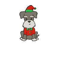 MissRoseCreates schnauzer christmas costume obey the beard christmas schnauzer Sticker