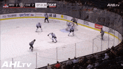 Chicago-Wolves celebrate goal hockey winning GIF