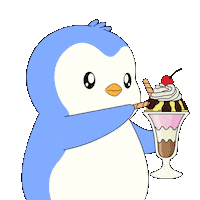 Ice Cream Eating Sticker by Pudgy Penguins