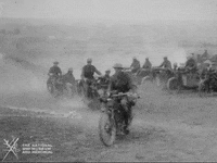 NationalWWIMuseum black and white motorcycle military footage GIF